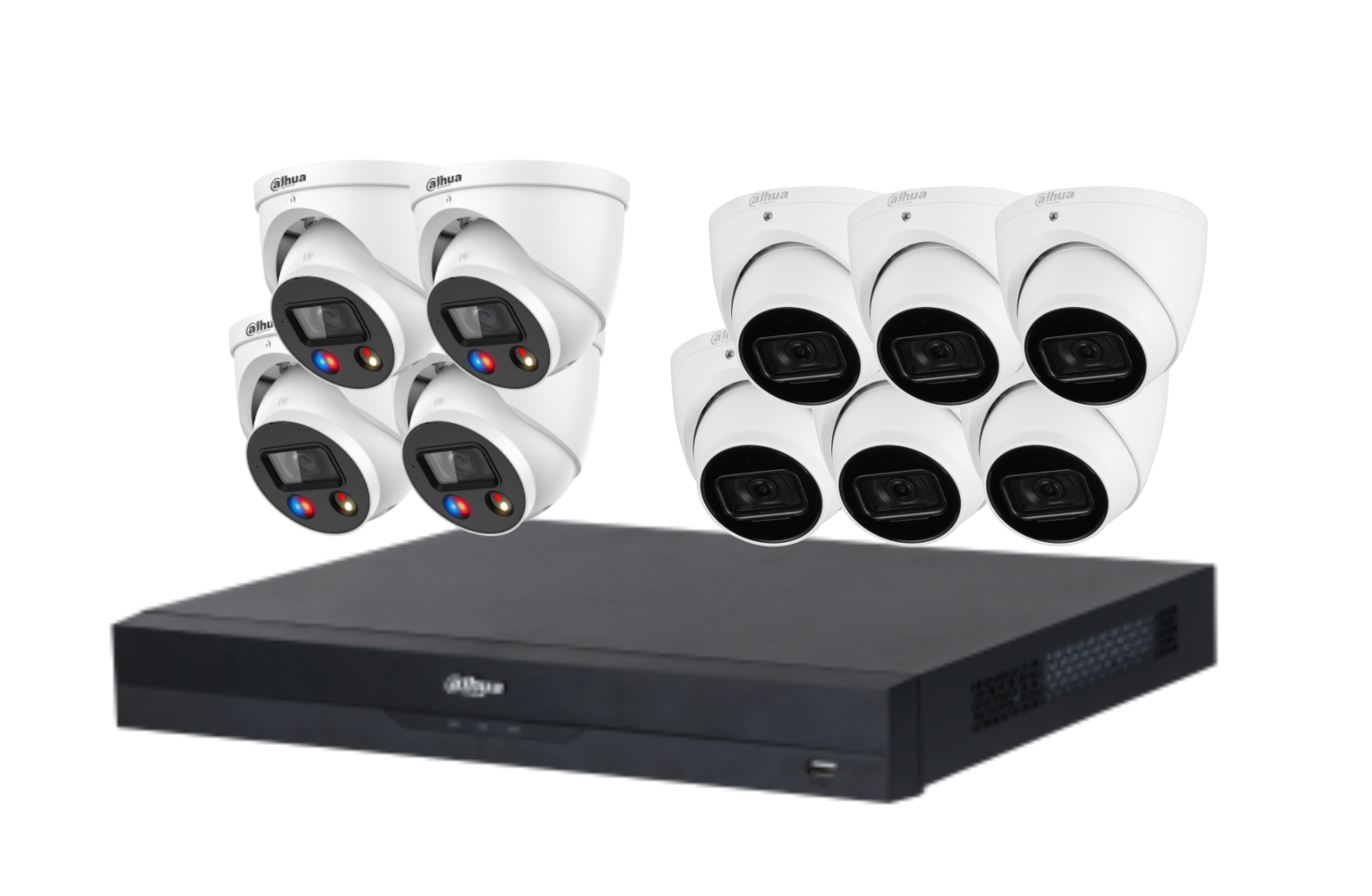 Dahua 6 MP + 16 Channels Kit: 4 x 6MP TiOC and 6 x 6MP Turret Cameras with 16CH AI NVR