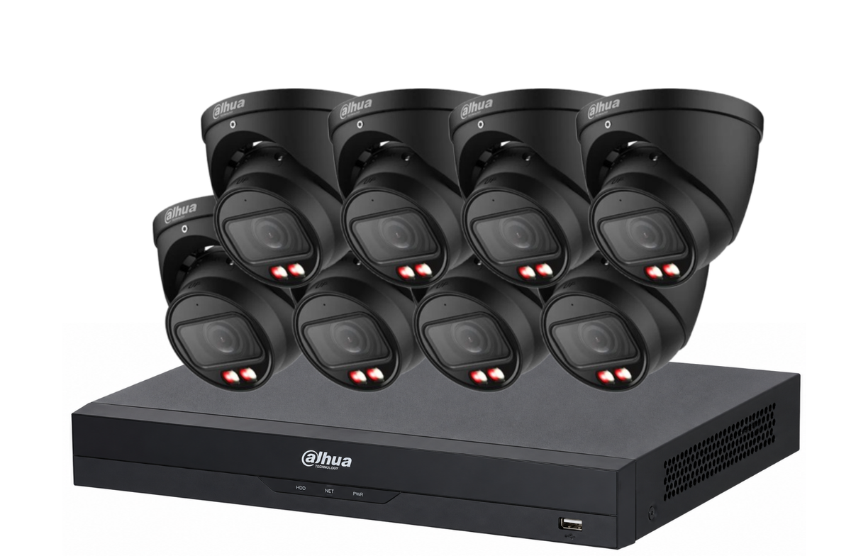 Dahua 6 MP + 16 Channels Full Color Kit: 8 x 6MP Dual Color Turret Cameras with 16CH AI NVR Product vendor