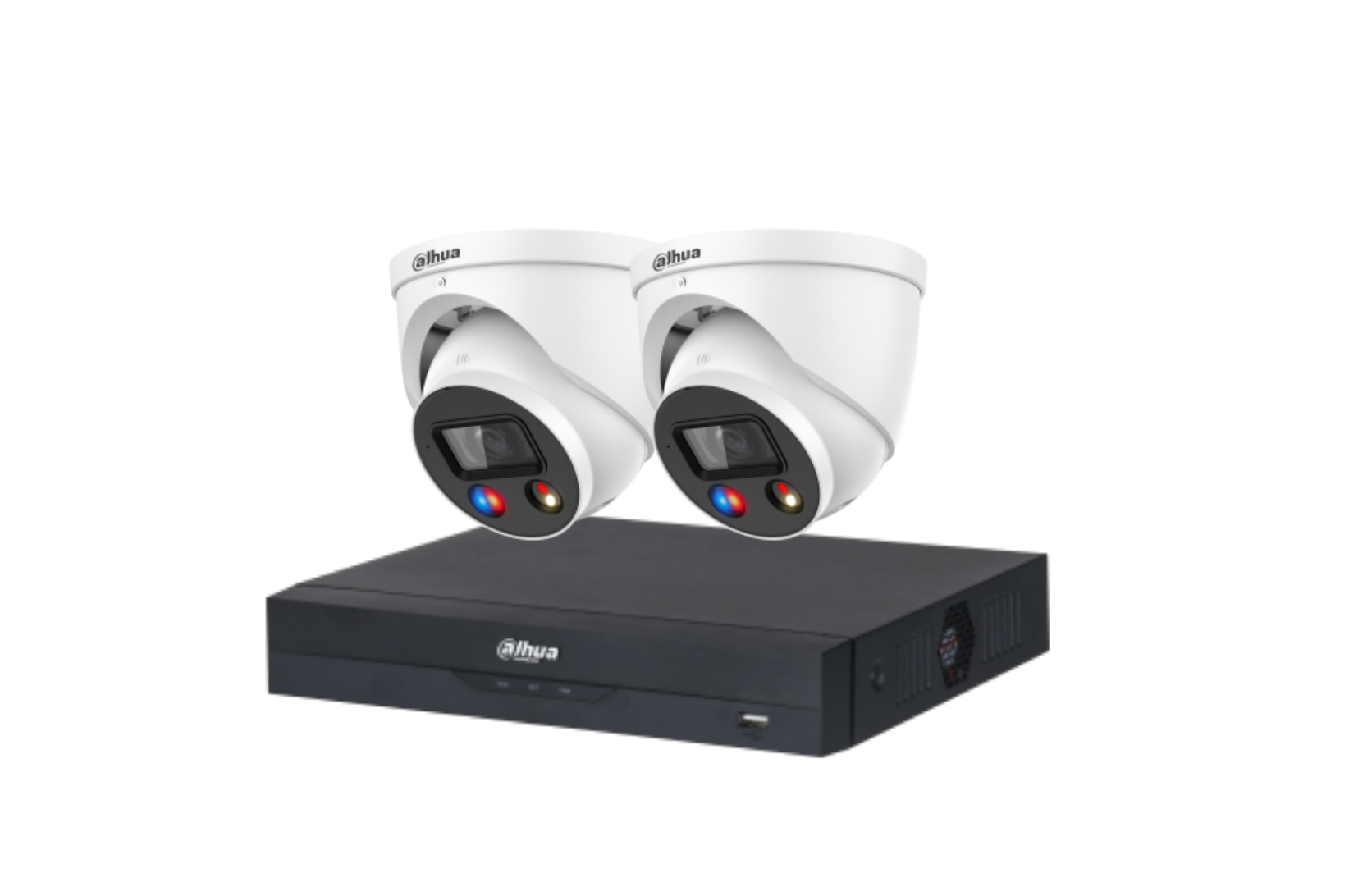 Dahua 6MP + 4 Channels Full Color 24/7 and Deterrence Kit: 2 x 6mp TIOC, AI NVR Product vendor