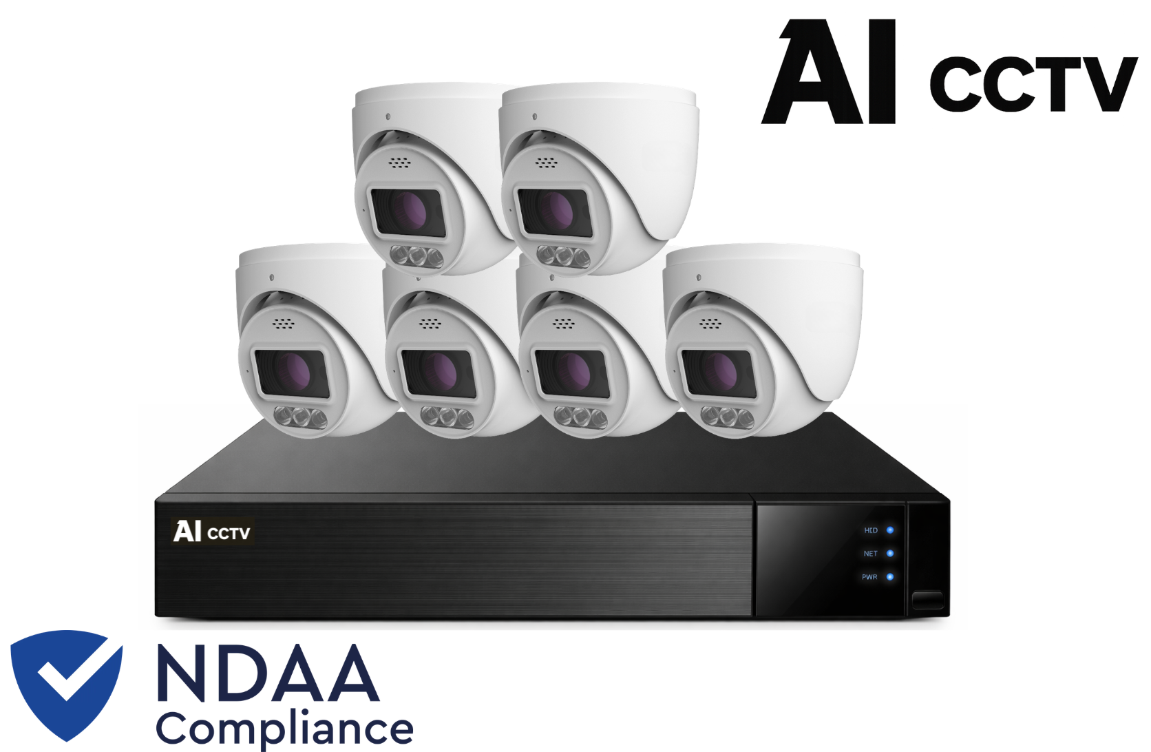 AI CCTV 8CH Max Deterrence 8MP Kit – 6 x 8MP Active Deterrence Turret Cameras (NDAA Approved) Product vendor
