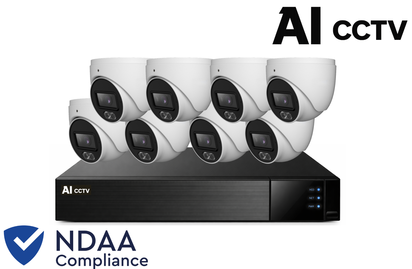 AI CCTV 8CH Pro 6MP Kit – 8 x 6MP Turret Cameras (NDAA Approved) Product vendor