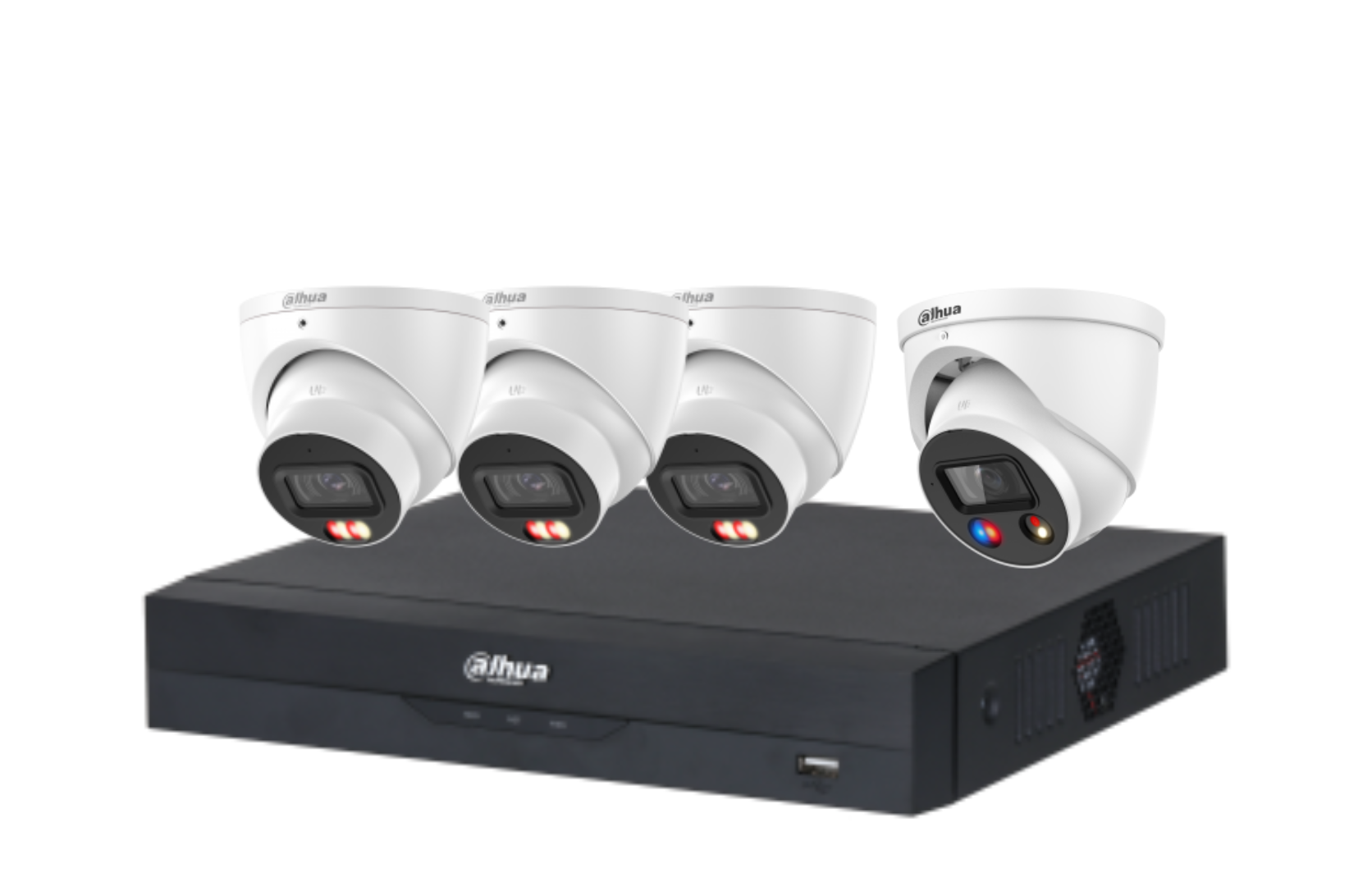 Dahua 6MP + 4 Channels Kit: 1 x 6mp TIOC, 3 x 6mp Turret Cameras, AI NVR Product vendor