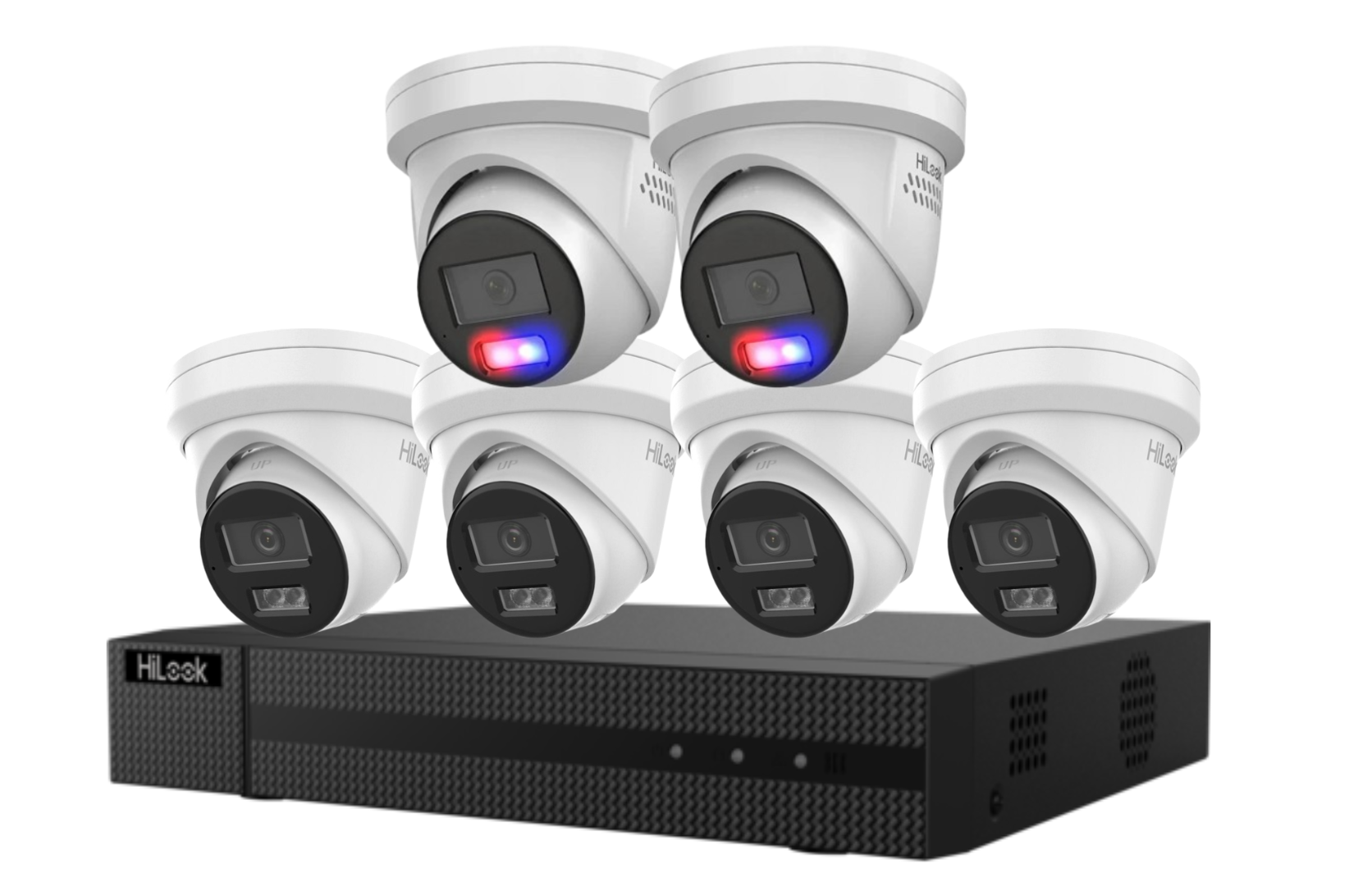 HiLook by Hikvision 6MP 2x T269, 4 x T361 6 Camera Kit – ACDC All in one Camera with Colour Deterrance Product vendor