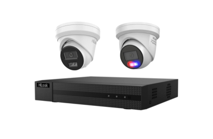 HiLook 2 x 8MP Cameras CCTV Kit: 1 x Strobe & 1 x AI Turret Cameras + 4CH NVR Bundle Product vendor