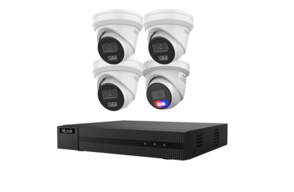 HiLook 4 x 8MP Cameras CCTV Kit: 1 x Strobe & 3 x AI Turret Cameras + 4CH NVR Bundle Product vendor