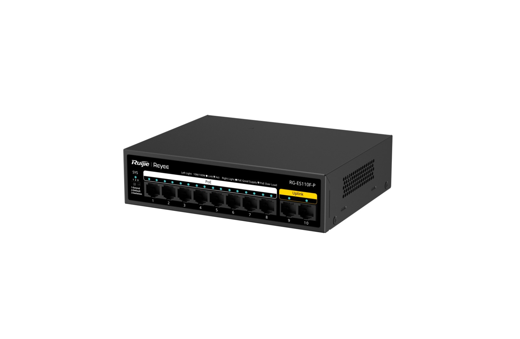 Ruijie RG-ES110F-P, 10-Port 10/100 Mbps Unmanaged PoE Switch Product vendor