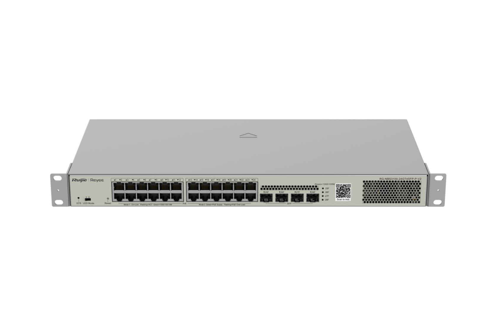 Ruijie RG-NBS3100-24GT4SFP-P-V2, 28-Port Gigabit Layer 2 Cloud Managed PoE Switch Product vendor