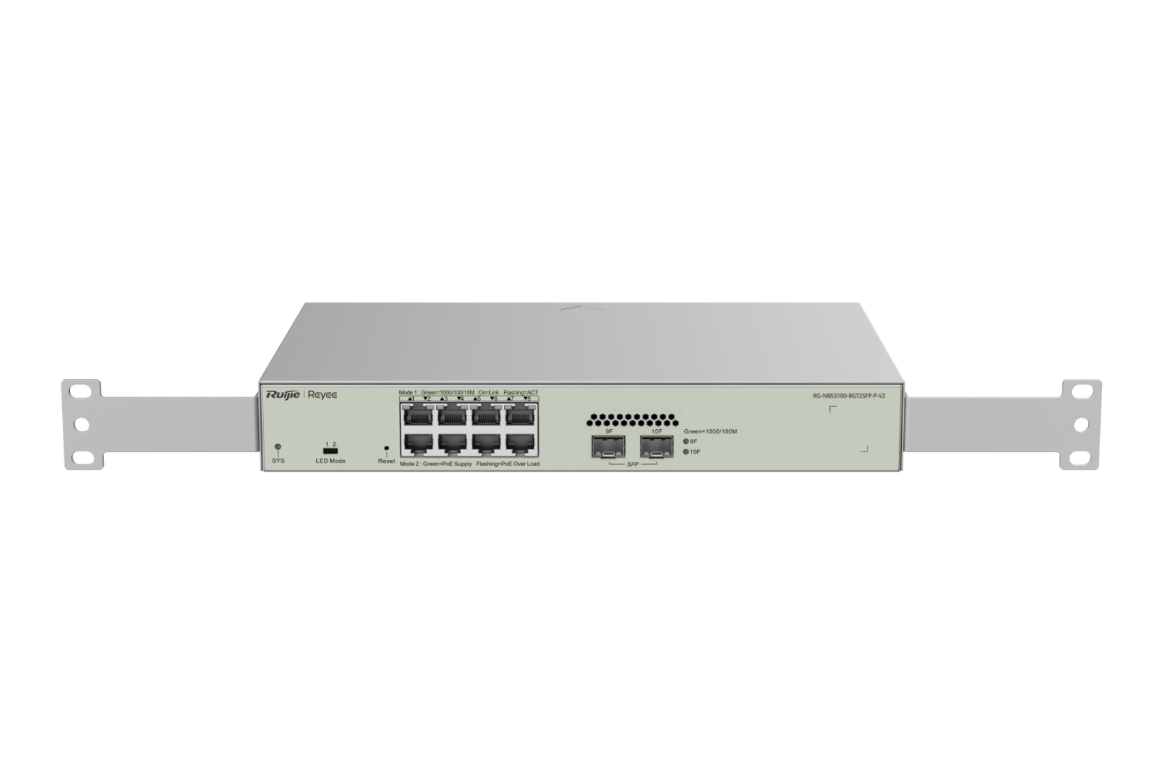 Ruijie RG-NBS3100-8GT2SFP-P-V2, 10-Port Gigabit Layer 2 Cloud Managed PoE Switch Product vendor
