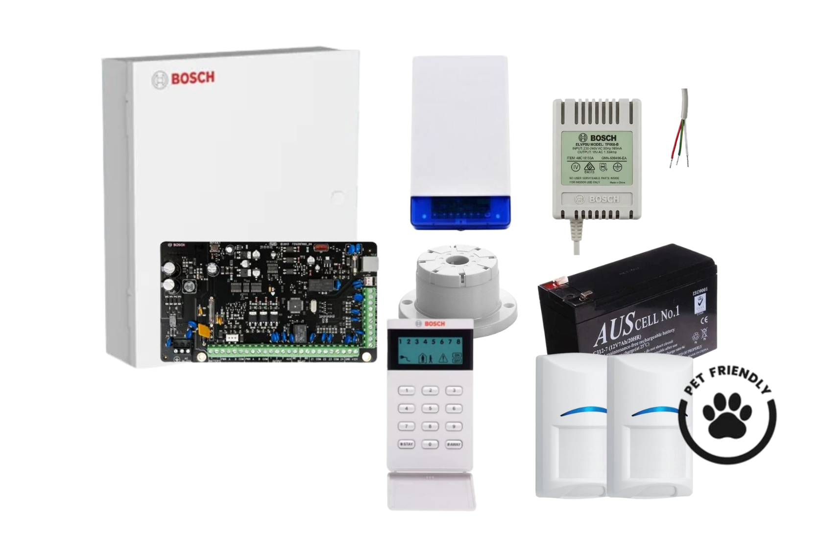 Bosch Solution 2000 Alarm Kit with LCD Icon Keypad and 2 x Bosch Gen2 Tri-Tech Pet Proof PIRs Product vendor