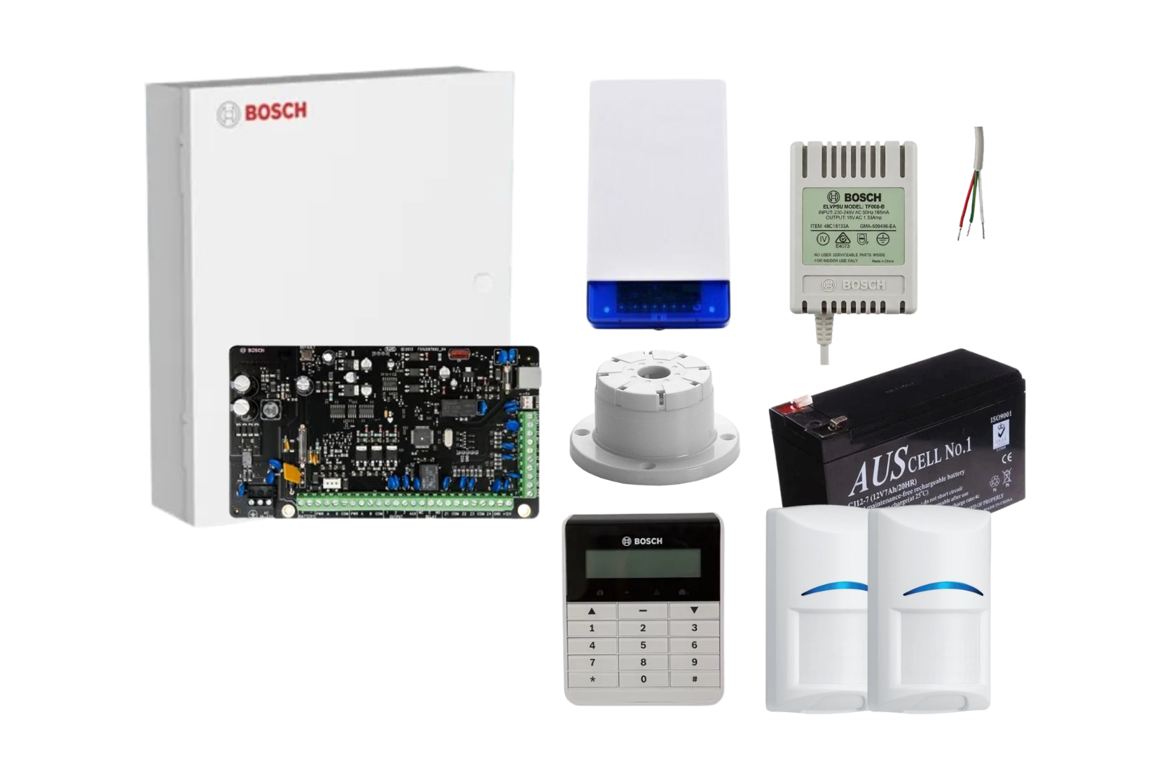 Bosch Solution 2000 Alarm Kit with Text Keypad and 2 x Bosch Gen2 PIRs Product vendor