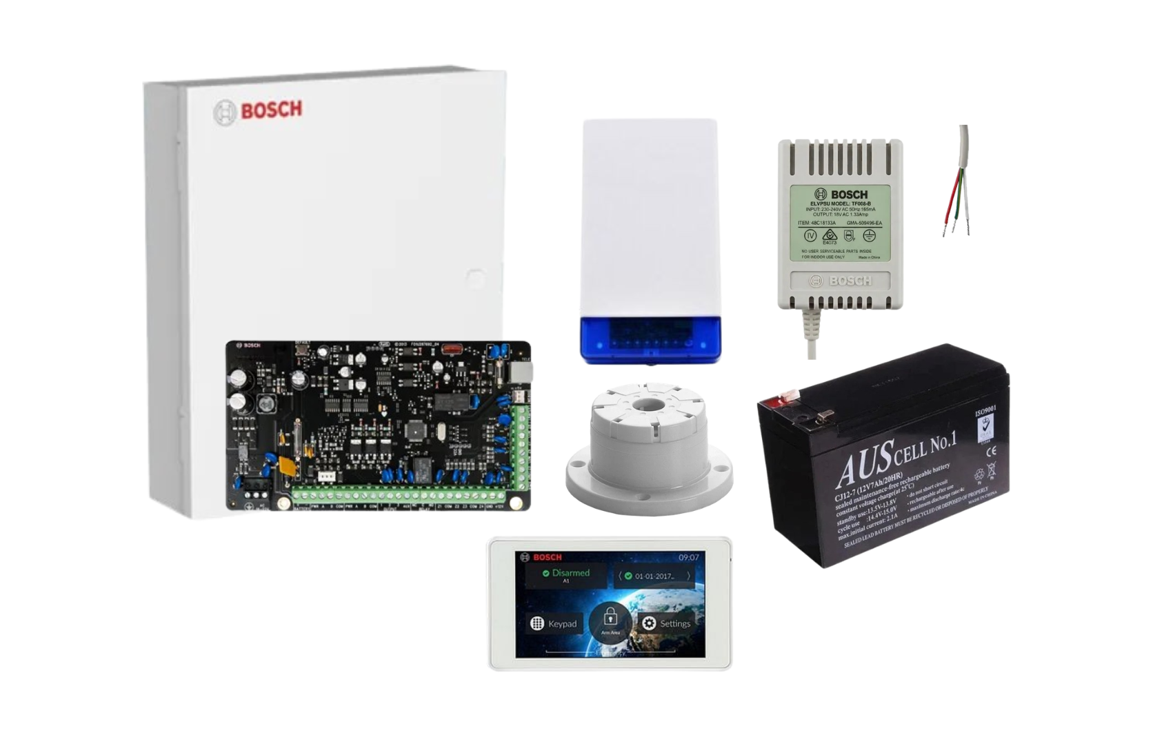 Bosch Solution 2000 Alarm Kit with 5 Touch Screen Keypad – No Detectors Product vendor