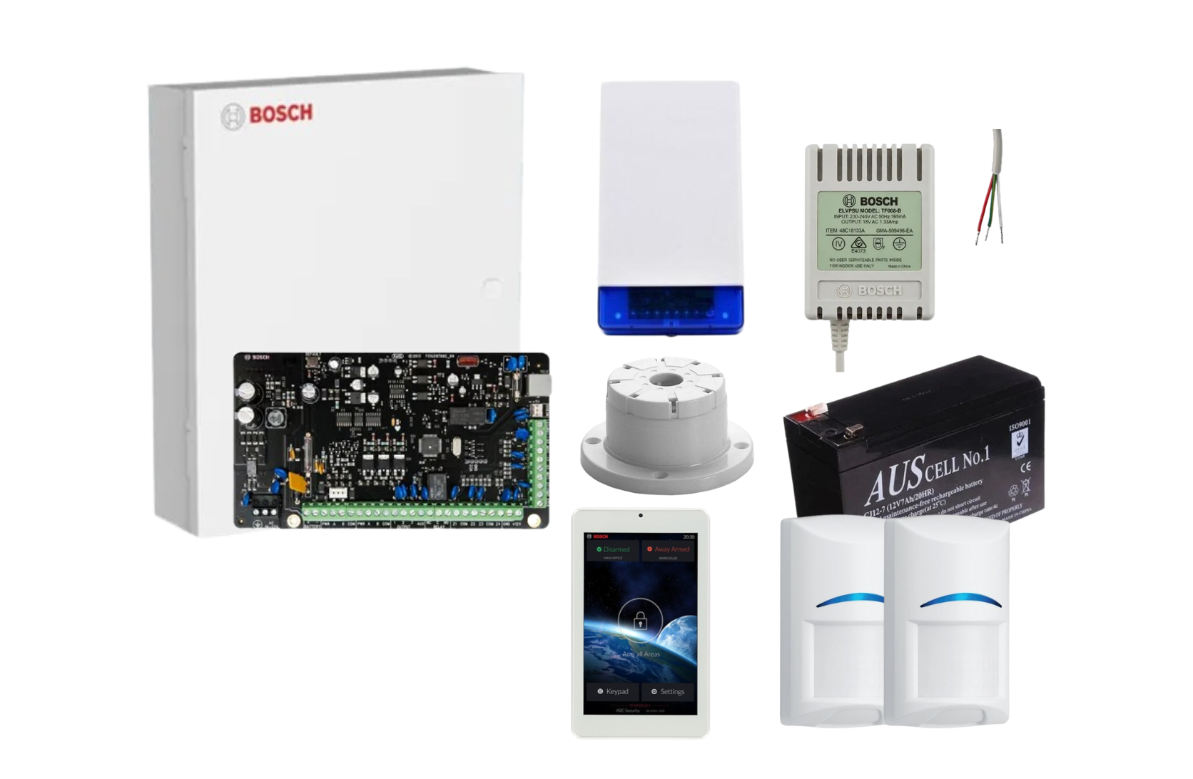 Bosch Solution 2000 Alarm Kit with 7 Touch Screen Keypad and 2 x Bosch Gen2 PIRs Product vendor