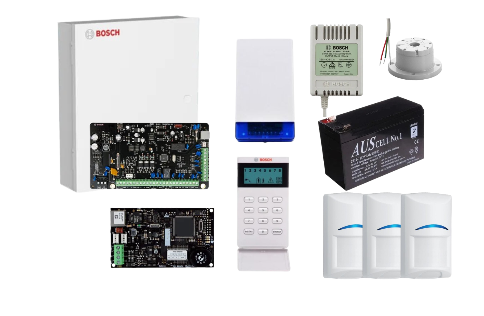 Bosch Solution 3000 IP Alarm Kit with LCD Icon Keypad and 3 x Bosch Gen2 PIRs Product vendor