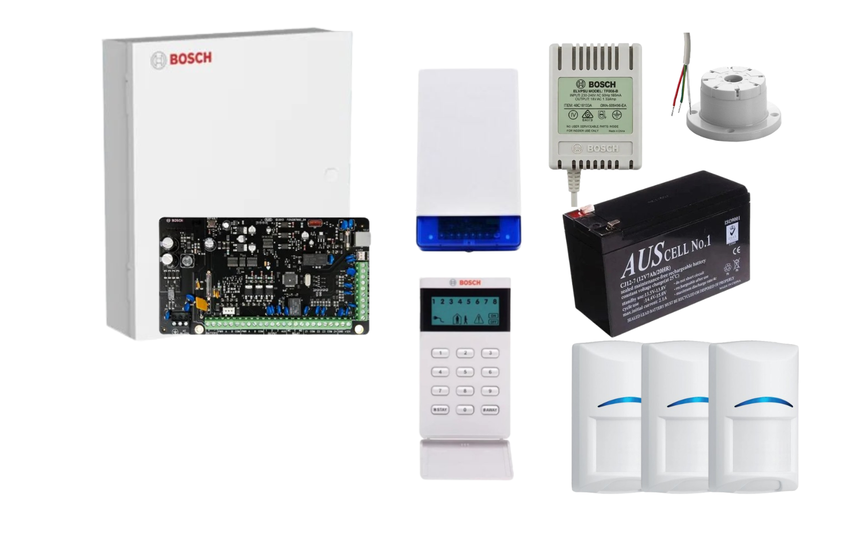 Bosch Solution 3000 Alarm Kit with LCD Icon Keypad and 3 x Bosch Gen2 PIRs Product vendor
