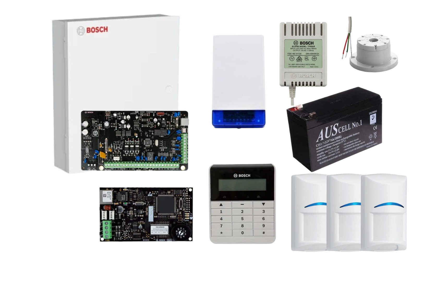 Bosch Solution 3000 IP Alarm Kit with Text Keypad and 3 x Bosch Gen2 PIRs Product vendor