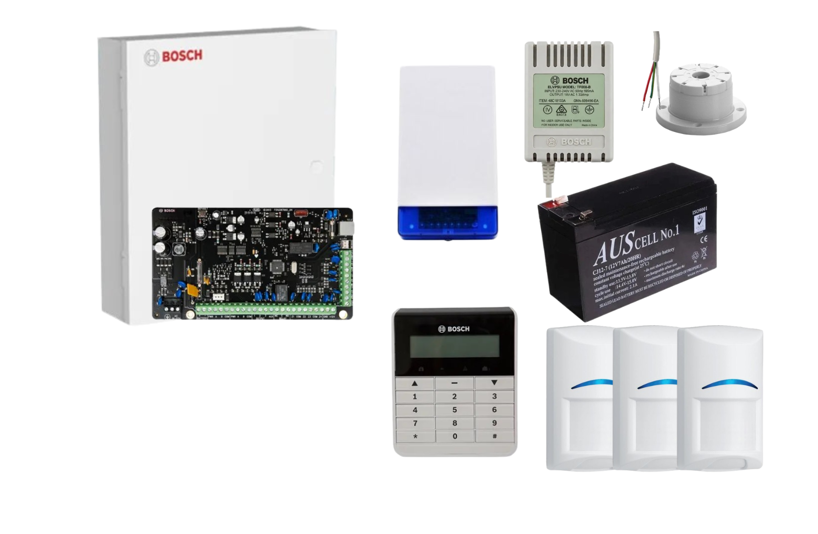 Bosch Solution 3000 Alarm Kit with Text Keypad and 3 x Bosch Gen2 PIRs Product vendor