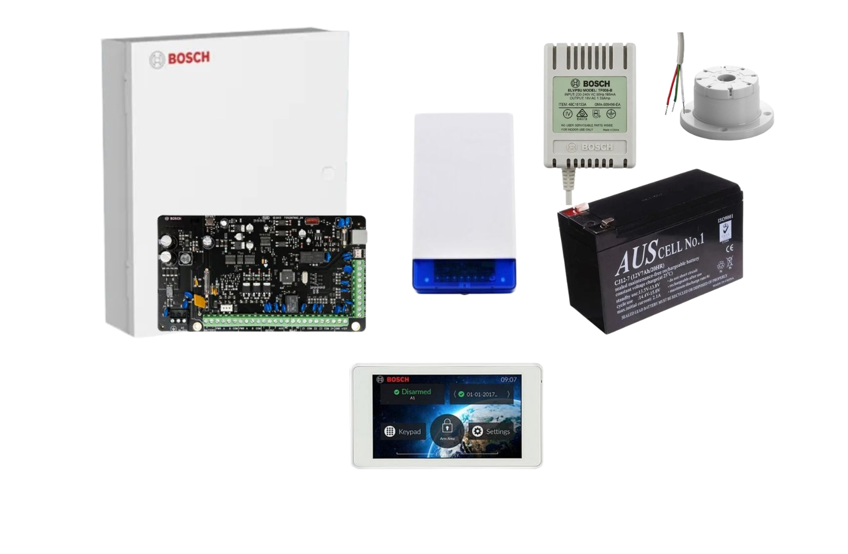 Bosch Solution 3000 Alarm Kit with 5 Touch Screen Keypad – No Detectors Product vendor
