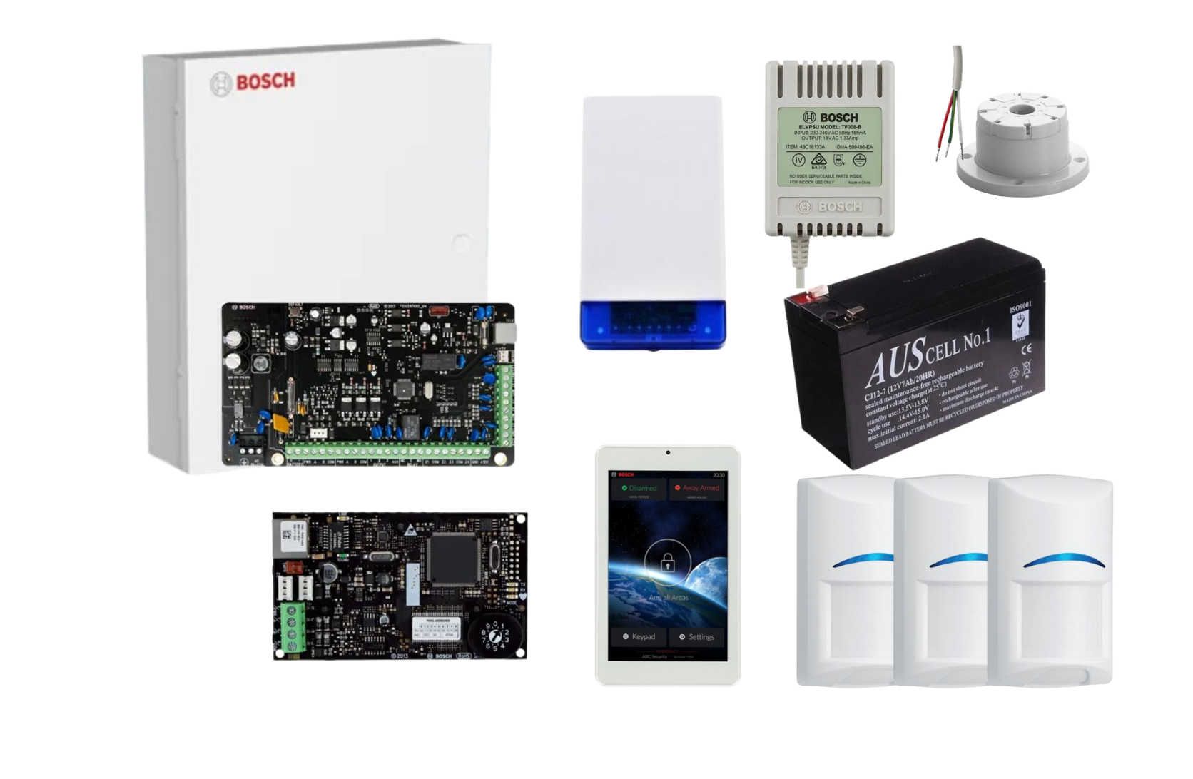 Bosch Solution 3000 IP Alarm Kit with 7 Touch Screen Keypad and 3 x Bosch Gen2 PIRs Product vendor