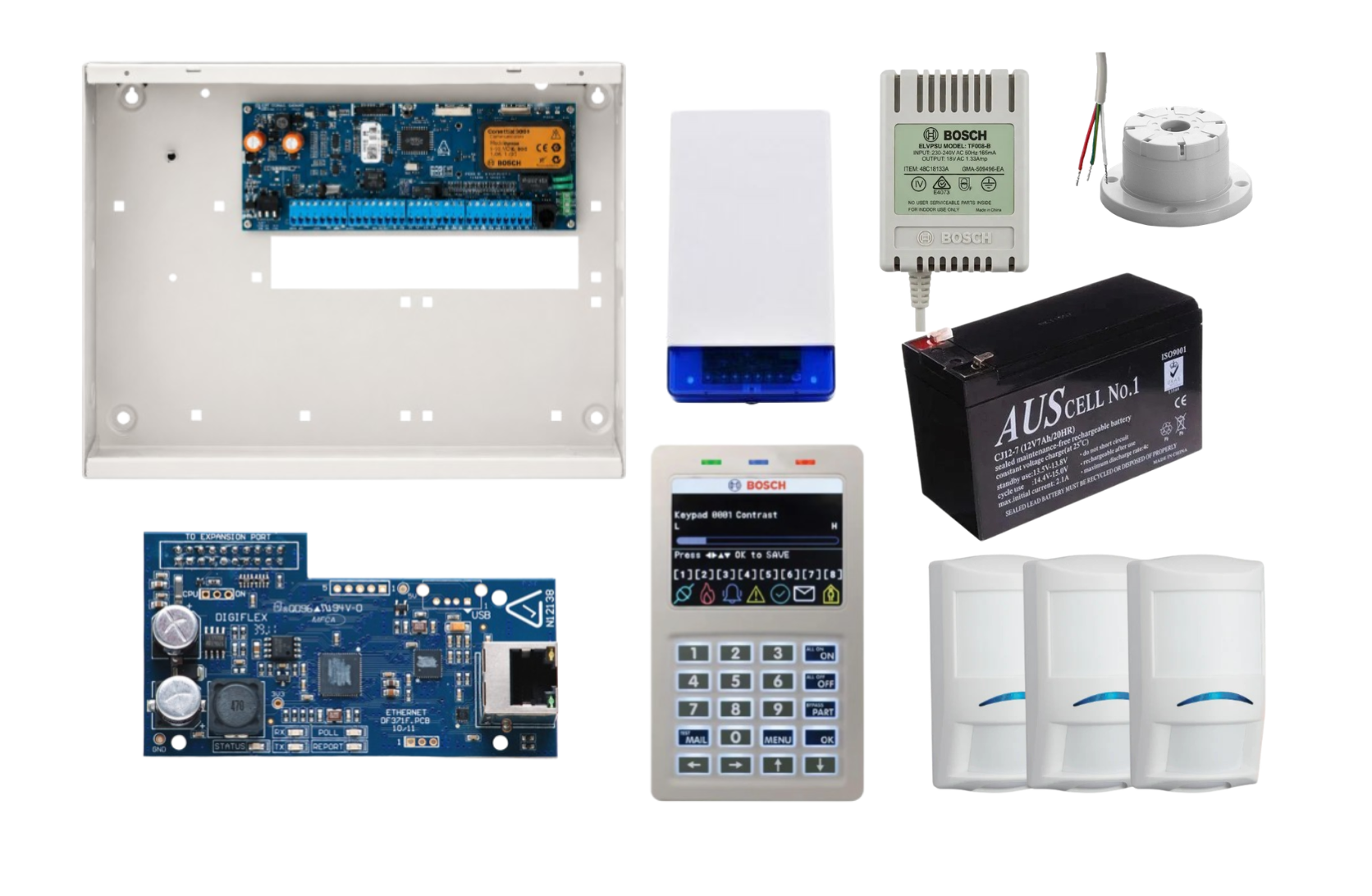 Bosch Solution 6000 Ethernet Alarm Kit with Smart Keypad and 3 x Bosch Professional Series PIRs Product vendor