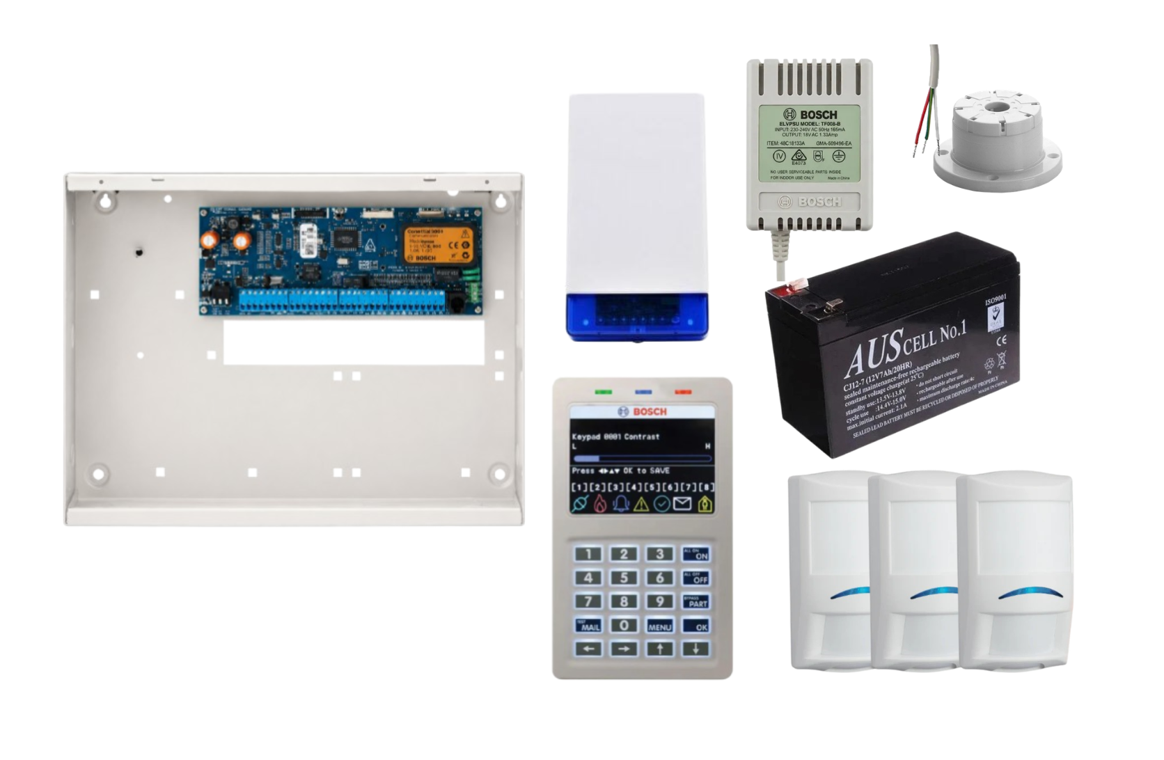 Bosch Solution 6000 Alarm Kit with Smart Keypad and 3 x Bosch Professional Series Tri-Tech PIRs Product vendor