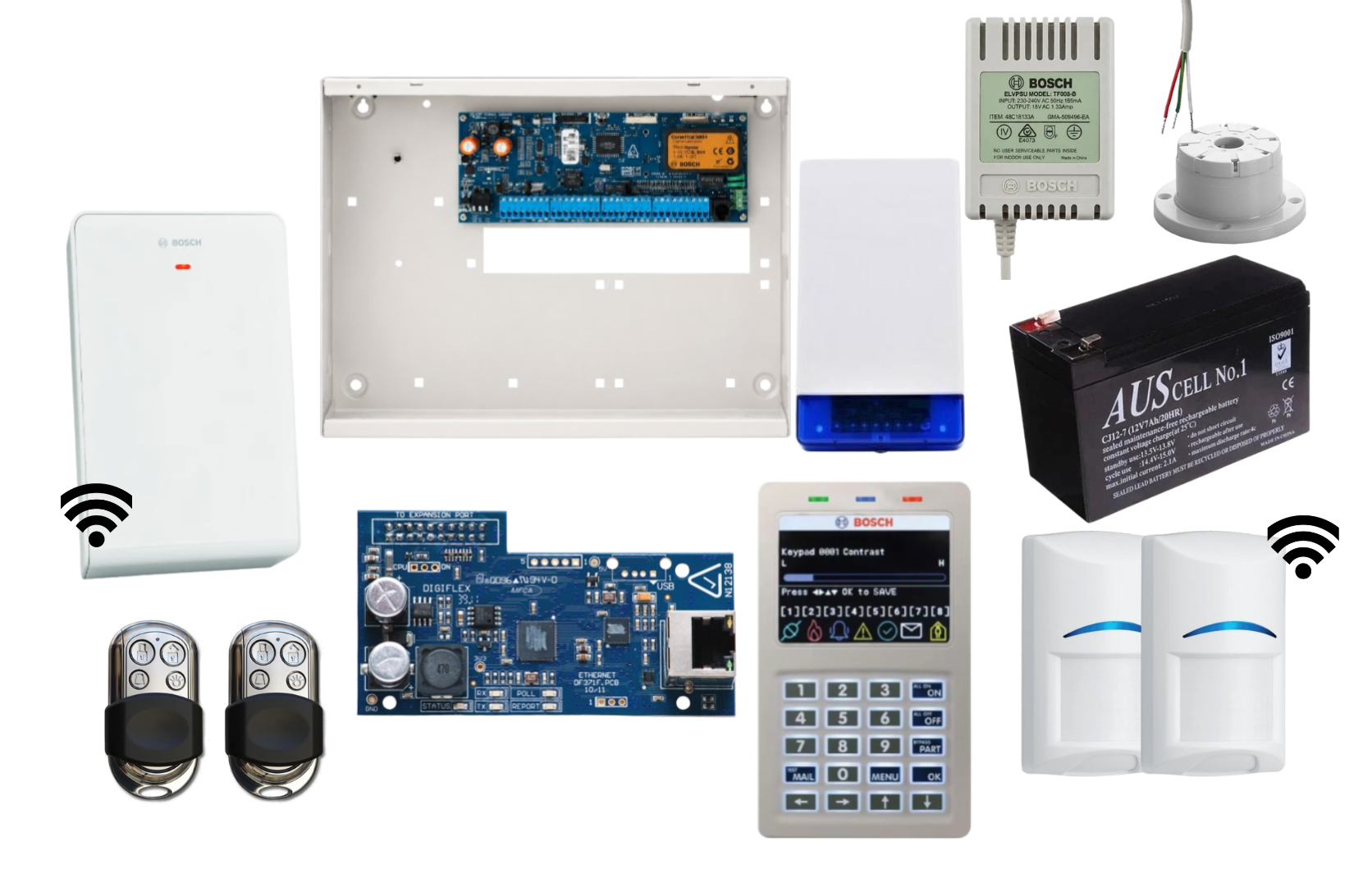 Bosch Solution 6000 Ethernet Alarm Kit with Smart Keypad, 2 x Wireless PIRs and HCT4UL Remotes Product vendor