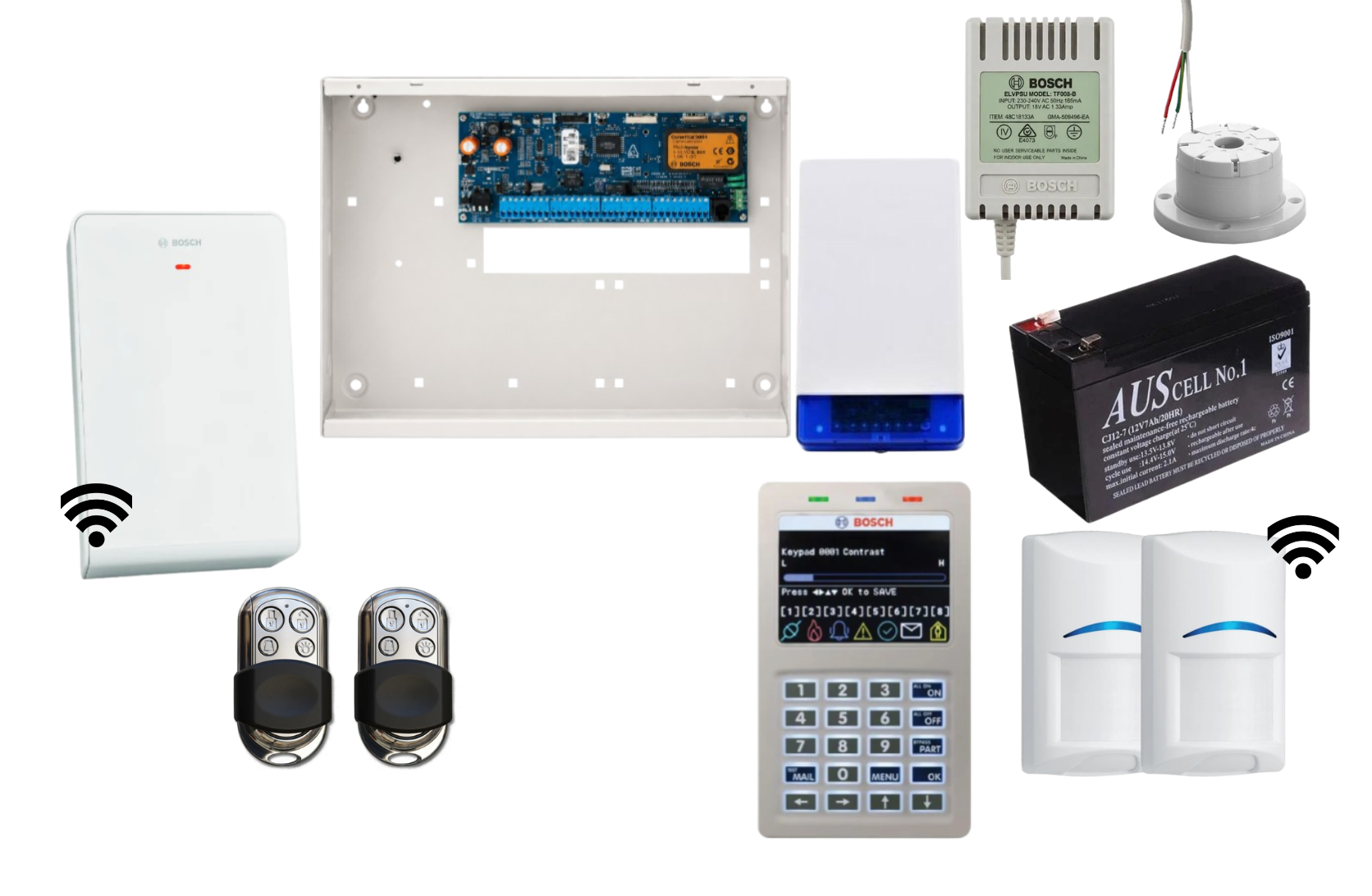 Bosch Solution 6000 Alarm Kit with Smart Keypad, 2 x Wireless PIRs and HCT4UL Remotes Product vendor
