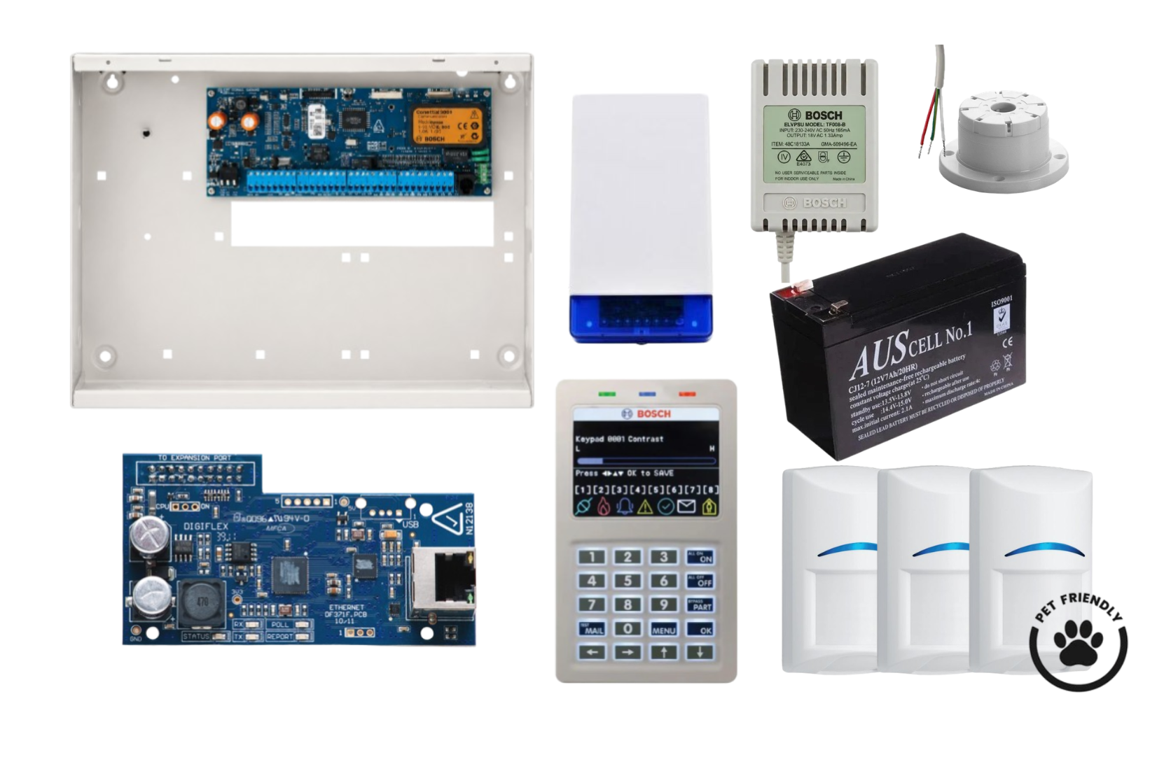 Bosch Solution 6000 Ethernet Alarm Kit with Smart Keypad and 3 x Bosch Gen2 Tri-Tech Pet Proof PIRs Product vendor
