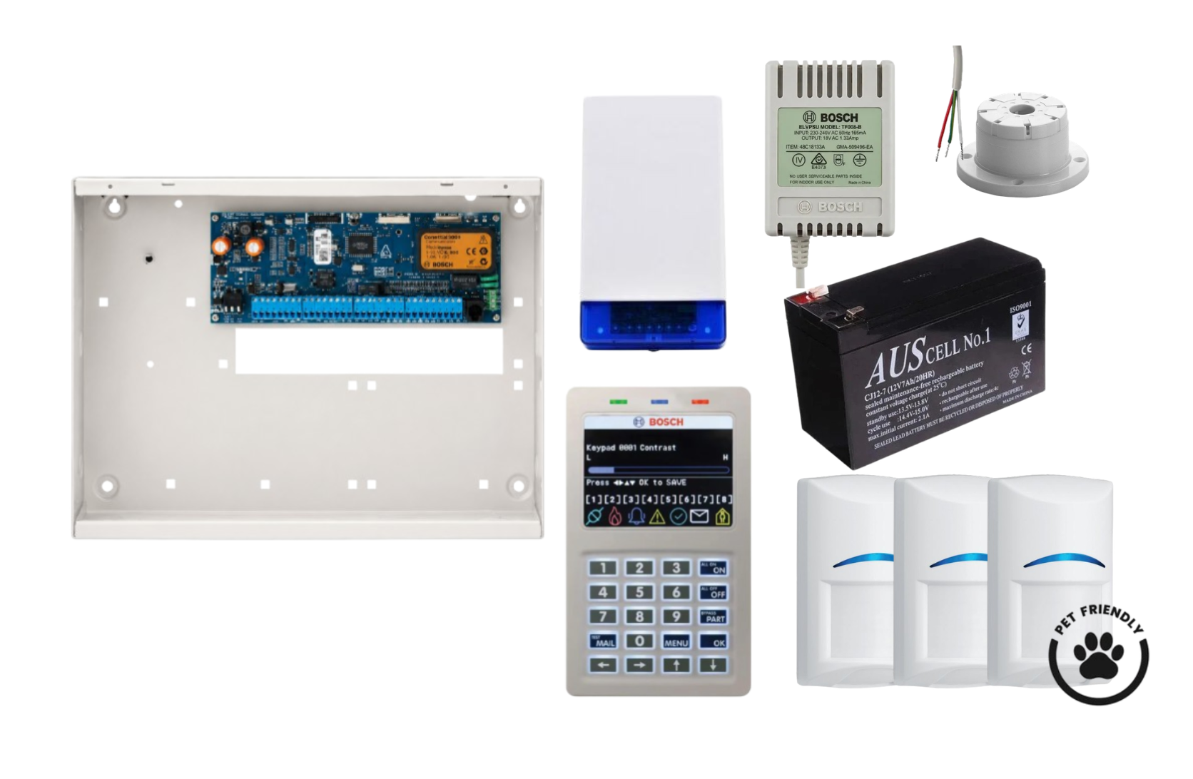 Bosch Solution 6000 Alarm Kit with Smart Keypad and 3 x Bosch Gen2 Tri-Tech Pet Proof PIRs Product vendor