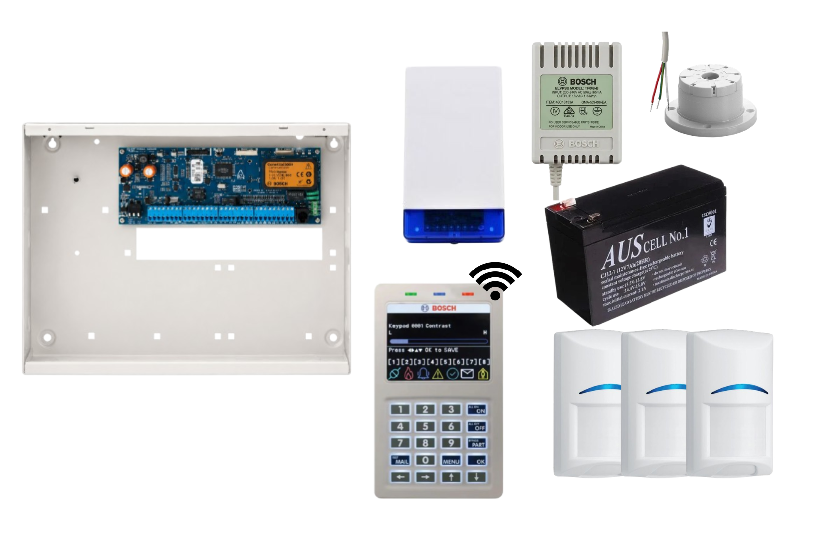 Bosch Solution 6000 Alarm Kit with WiFi Keypad and 3 x Bosch Gen2 Quad PIRs Product vendor