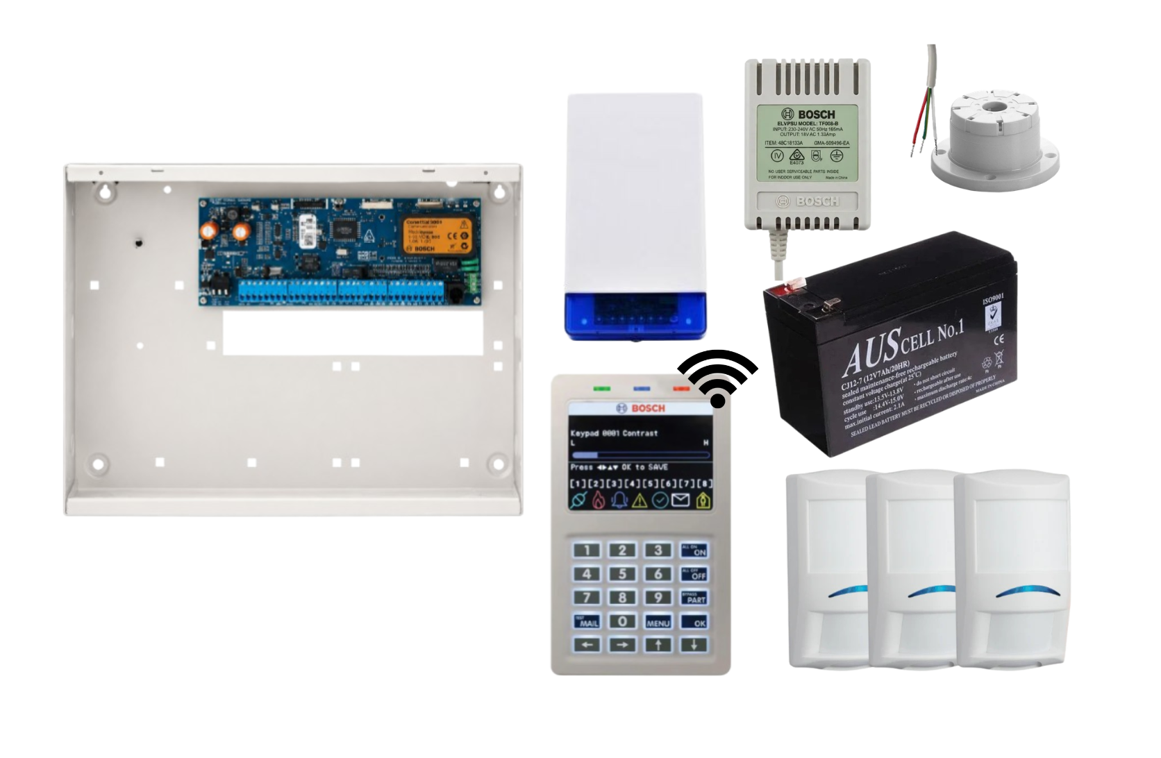 Bosch Solution 6000 IP Alarm Kit with WiFi Keypad and 3 x Bosch Professional Series PIRs Product vendor