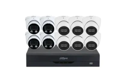 Dahua 5 MP + 16 Channels Kit: 4 x 6MP TiOC and 6 x 5MP Turret Cameras with 16CH AI NVR - Security Zone Online