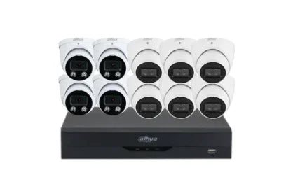 Dahua 6 MP + 16 Channels Kit: 4 x 6MP TiOC and 6 x 6MP Turret Cameras with 16CH AI NVR - Security Zone Online