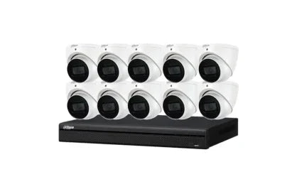 Dahua 8 MP + 16 Channels Kit: 10 x WizSense Fixed Starlight Turret Cameras, AI NVR - Security Zone Online