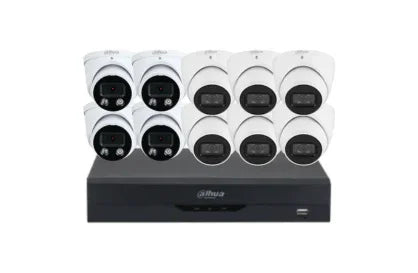 Dahua 8 MP + 16 Channels Kit: 4 x 8MP TiOC and 6 x 8MP Turret Cameras with 16CH AI NVR - Security Zone Online