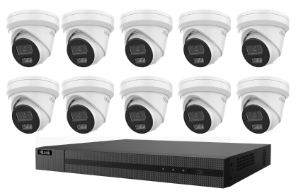 HiLook by Hikvision 10 x 6MP IPC-T262H-MU Acusense 16CH CCTV Kit - Security Zone Online