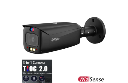 Dahua 8MP Smart Dual Illumination Active Deterrence Fixed-focal Bullet WizSense Network Camera, Black, DH-IPC-HFW3849T1-AS-PV-ANZ-BLK - Security Zone Online