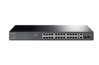 TPLink 24-Port PoE Gigabit Easy Smart Switch with 4 port uplink - Security Zone Online