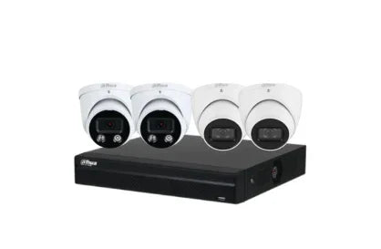Dahua 8MP + 4 Channel Kit: 2 x 8MP TiOC and 2 x 8MP Turret Cameras with 4CH AI NVR - Security Zone Online