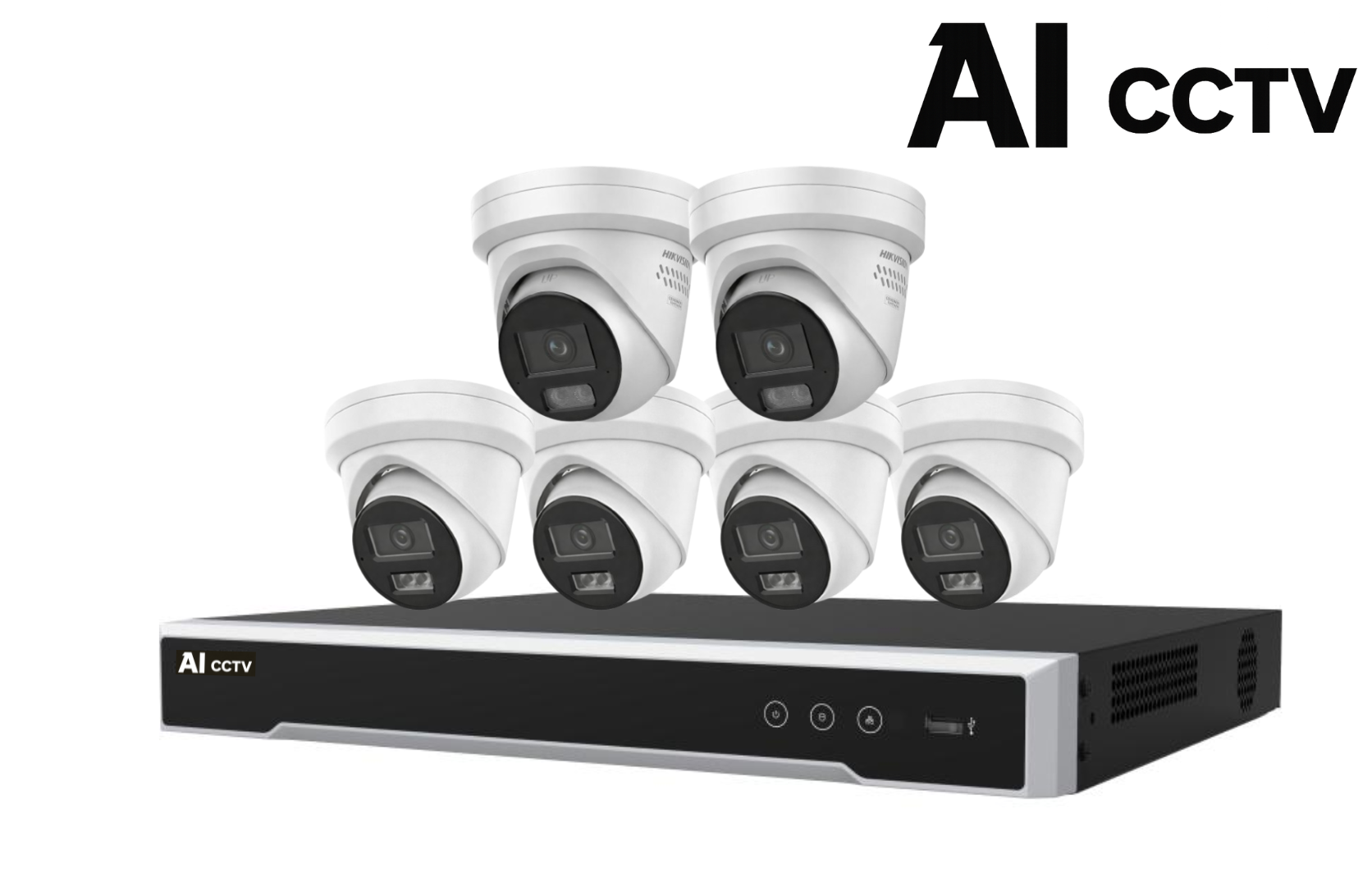 AI CCTV 8CH Elite Guard 8MP Kit – 2 x 8MP AI Color + 4 x 8MP Turret Cameras Product vendor