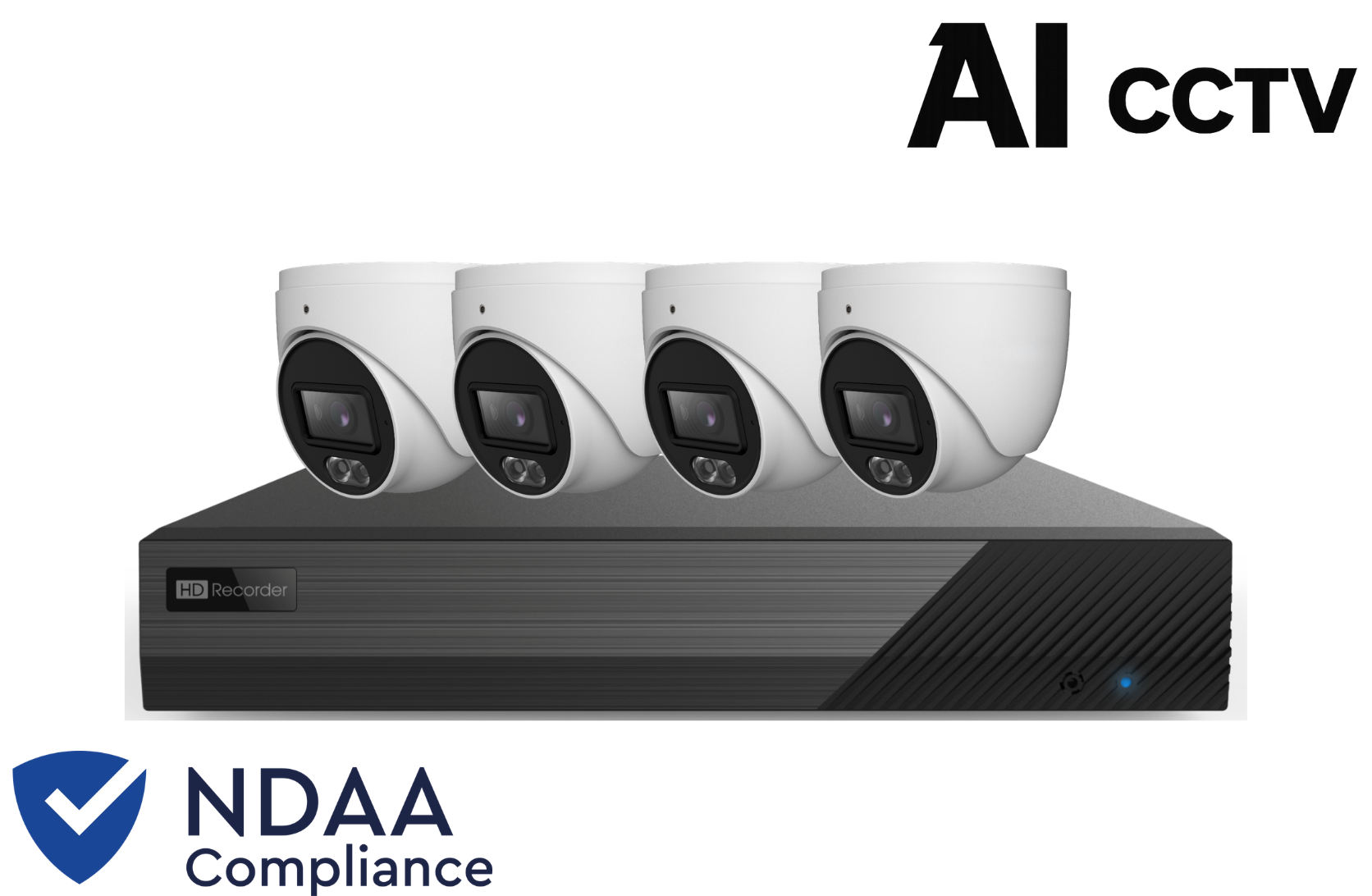 AI CCTV 8CH Essential 6MP Kit – 4 x 6MP Turret Cameras (NDAA Approved) Product vendor
