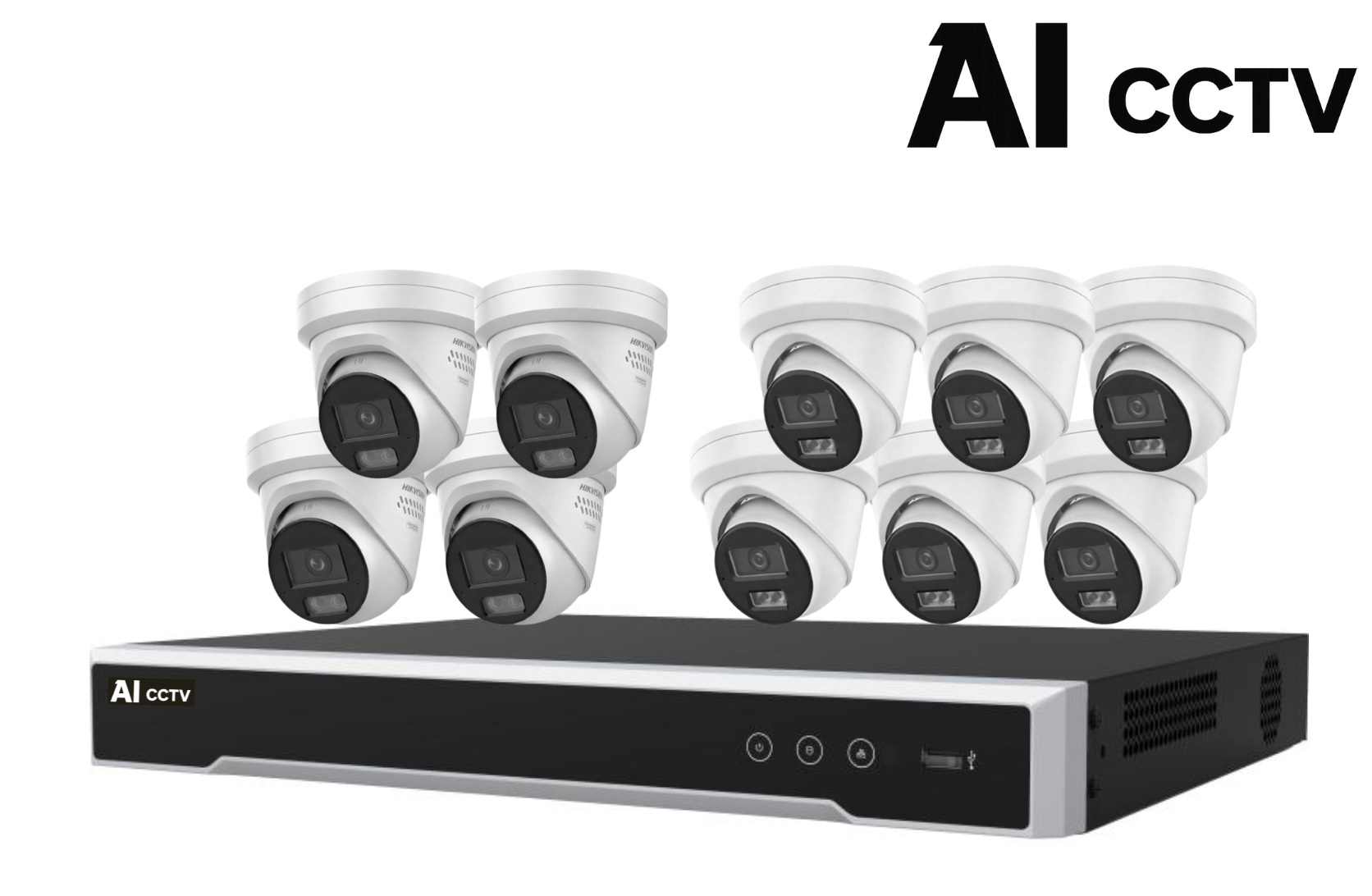 AI CCTV 16CH Elite Guard 6MP Kit – 4 x 6MP Color Deterrence + 6 x 6MP Turret Cameras Product vendor