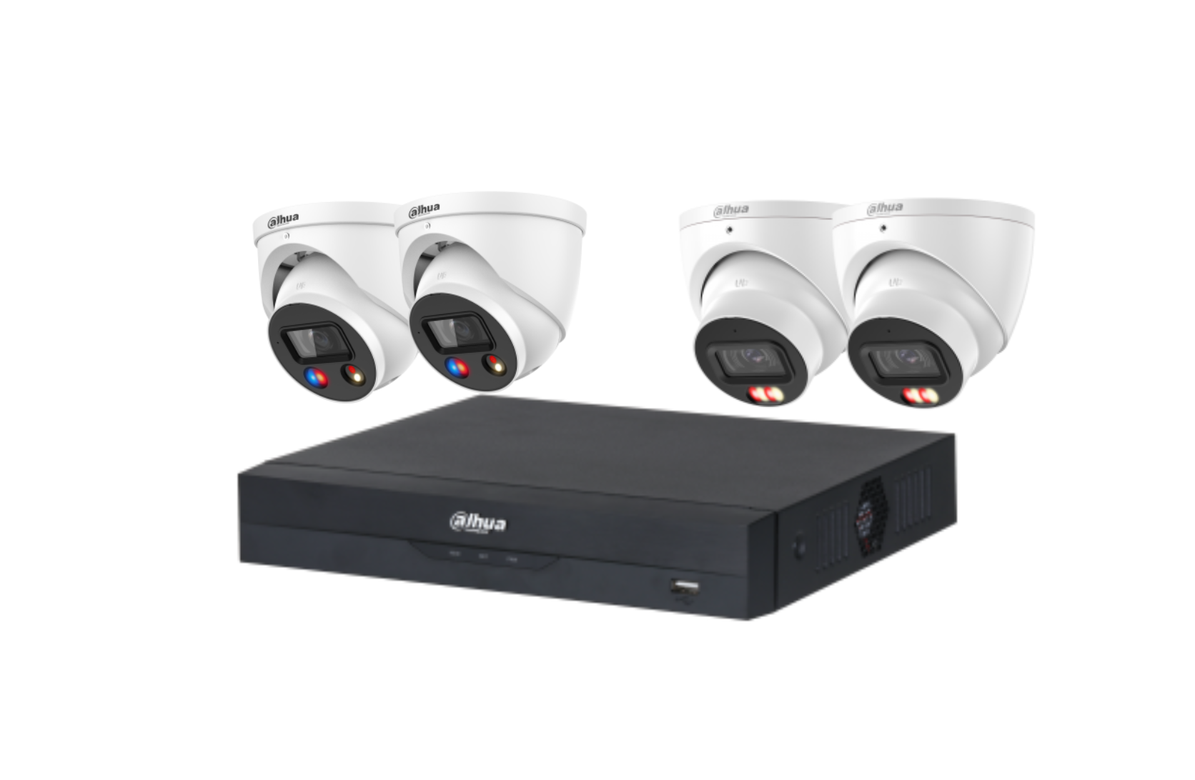 Dahua 8 MP + 8 Channels Kit: 2 x 8MP TiOC and 2 x 8MP 24/7 Full Color Turret Cameras with 8CH AI NVR