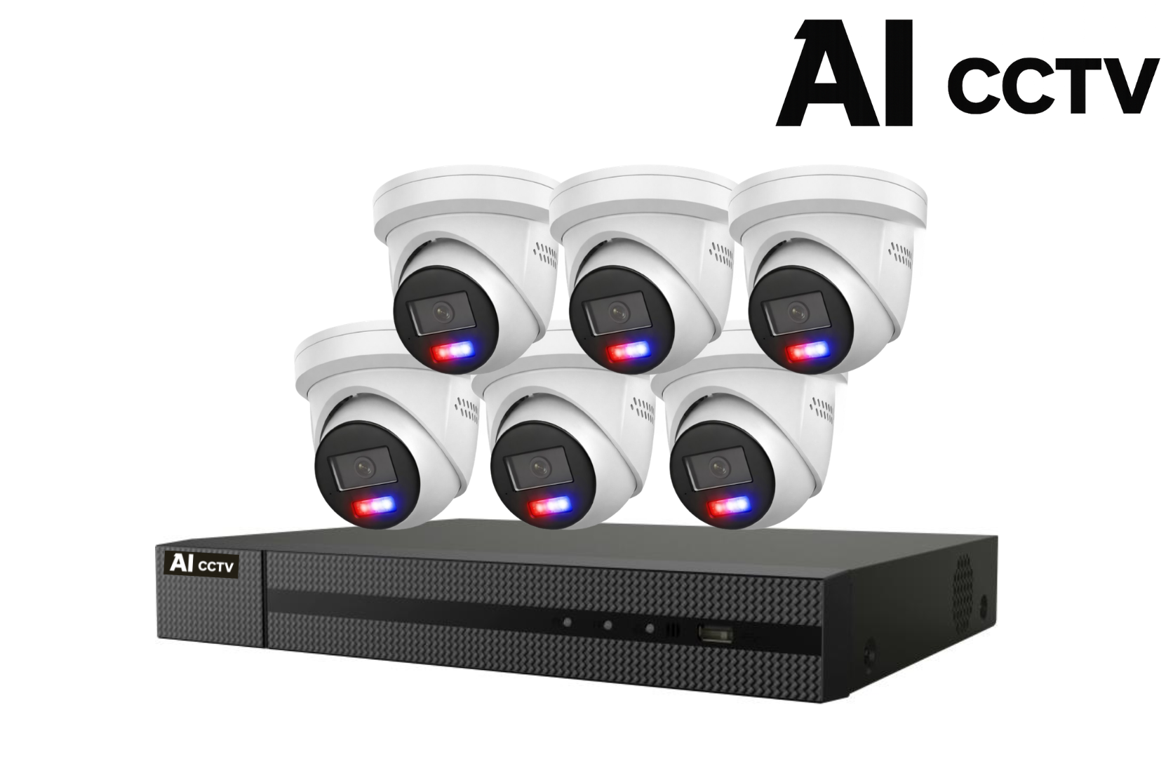 AI CCTV 8CH Active Guard 6MP Kit – 6 Deterrence Cameras Product vendor