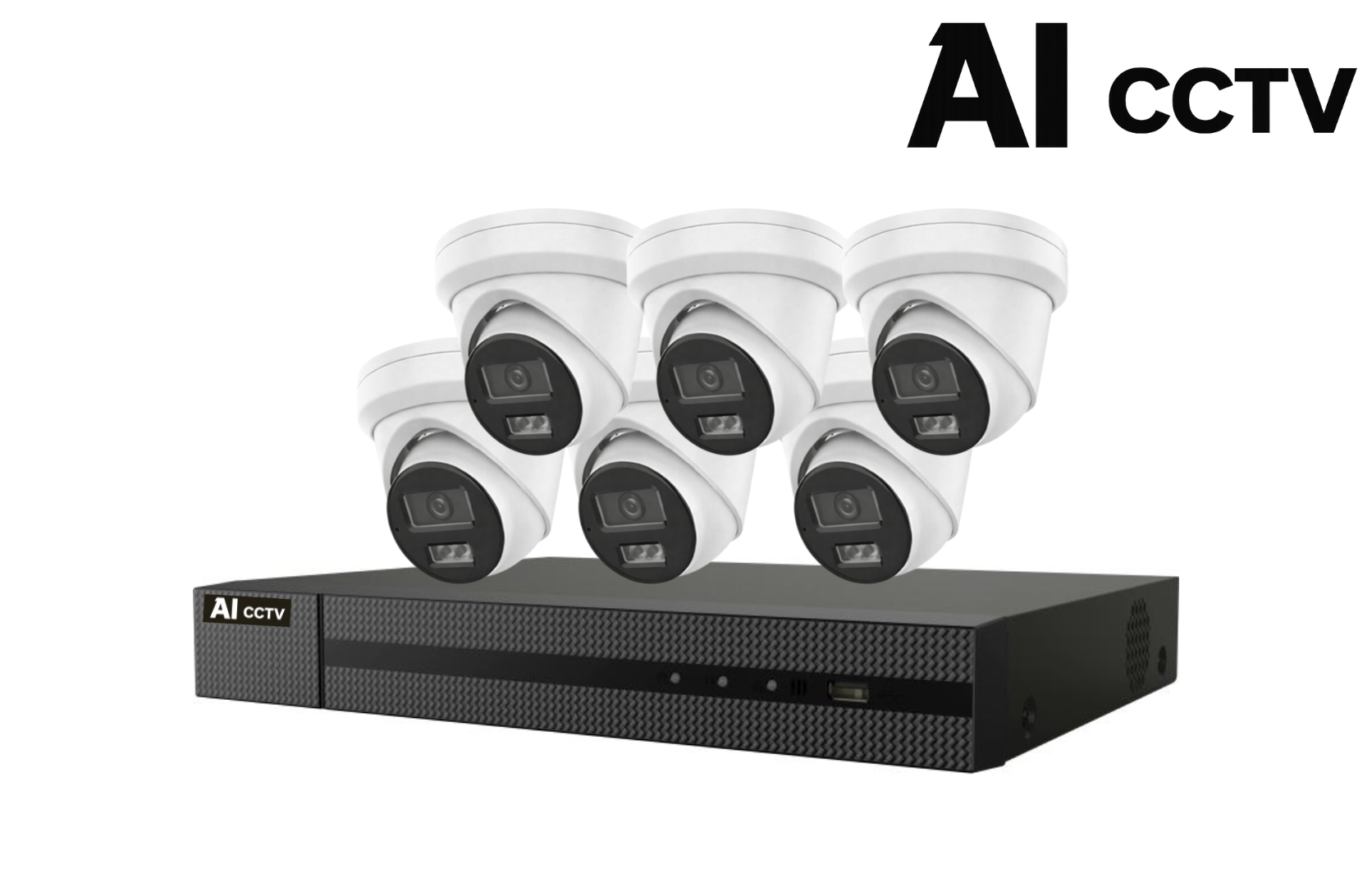 AI CCTV 8CH Core Kit – 8MP Turret Cameras (6 Cameras) Product vendor