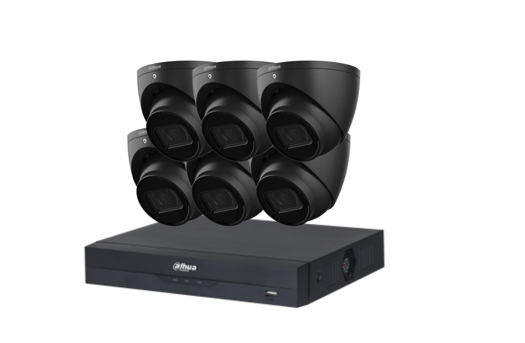 Dahua 6 MP + 8 Channels Kit: 6 x 6MP Turret Cameras with 8CH AI NVR