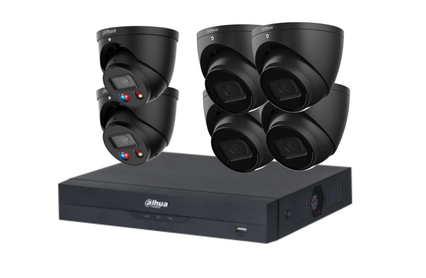 Dahua 6 MP + 8 Channels Kits: 2 x Fixed TiOC and 4 x Fixed Turret Cameras with 8CH AI NVR