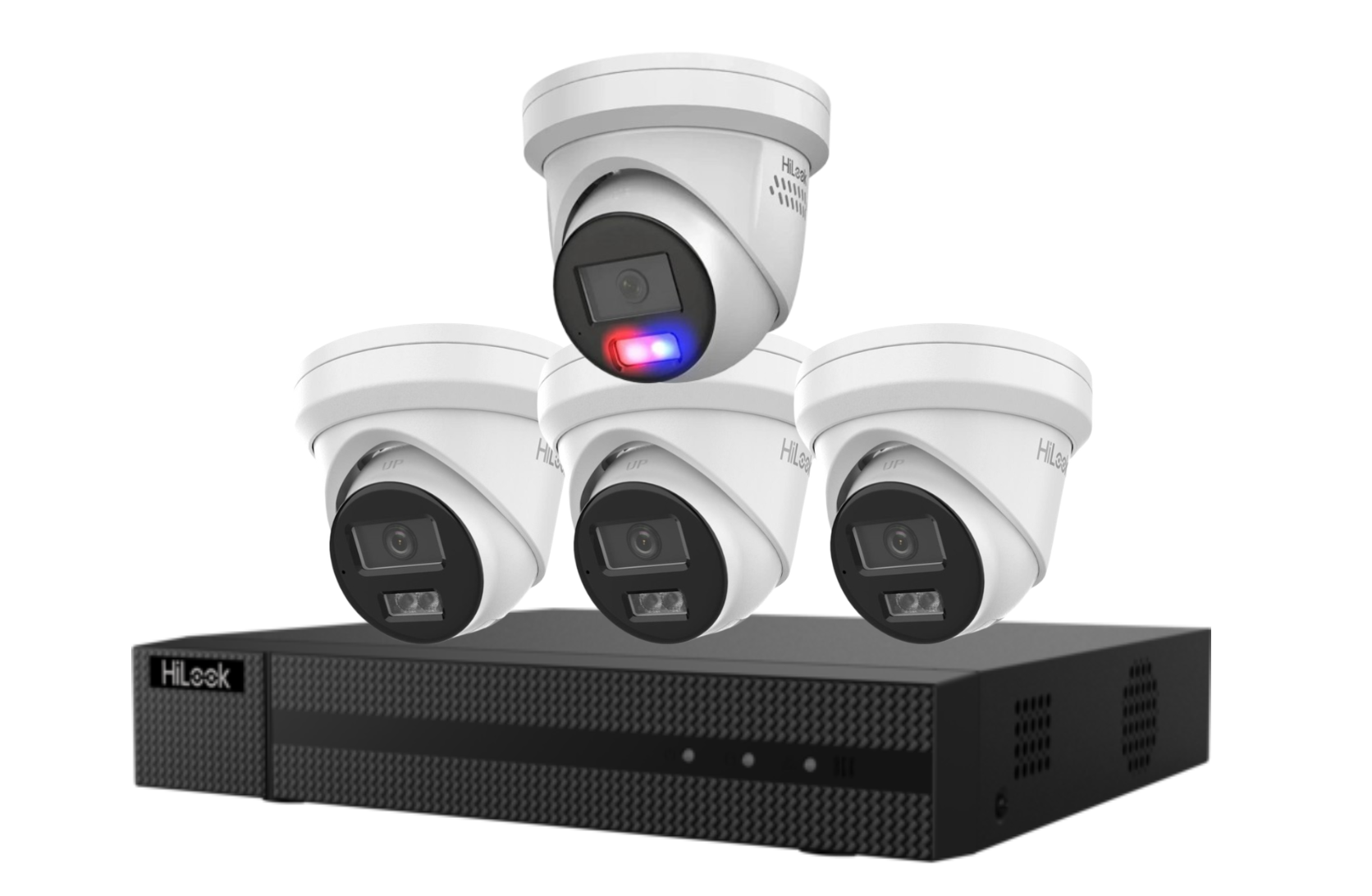 HILook 4 x 6MP Cameras CCTV Kit: 1 x Strobe & 3 x AI Turret Cameras + 4CH NVR Bundle Product vendor