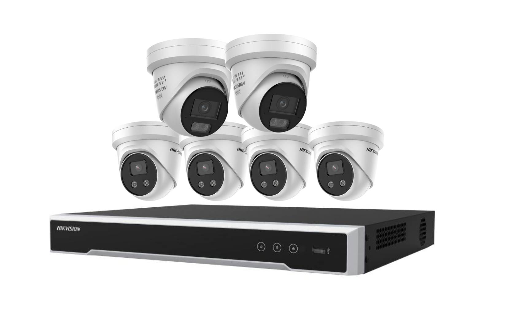 Hikvision 2 x 6MP Smart Hybrid 3.0 + 4 x 6MP & 8CH NVR CCTV Kit: 6 Turret Cameras + 8CH NVR Bundle Product vendor