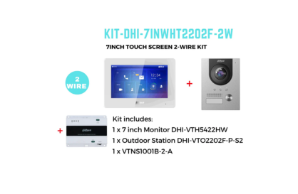 Dahua 2 Wire Intercom Kit KIT-DHI-7INWHT2202F-2W