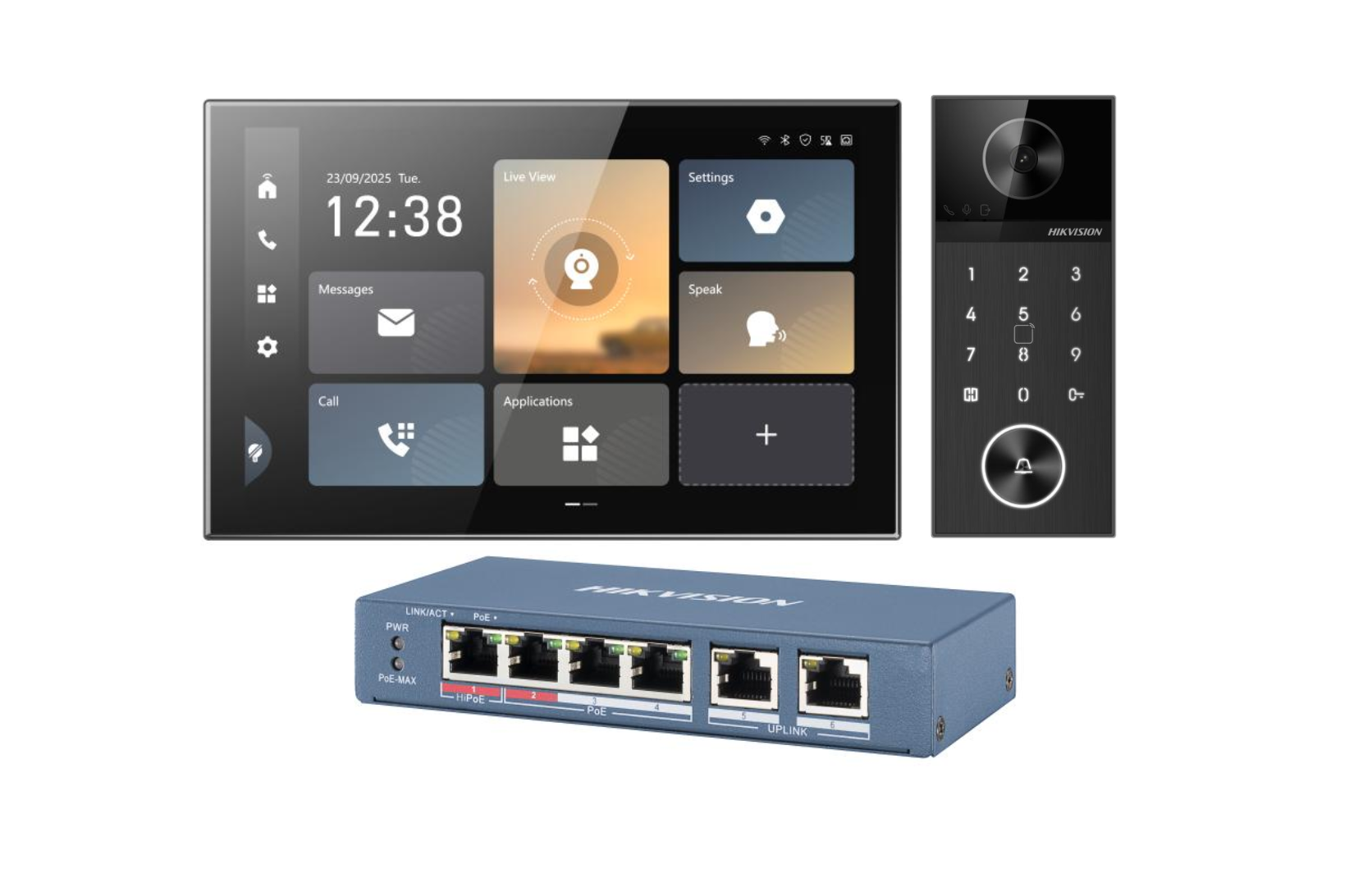 Hikvision 4MP Wi-Fi 6 Video Intercom Kit | Keypad Door Station + 10.1" Android Indoor Monitor + PoE Switch Product vendor